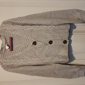 NWOT Classic Tan Kids Cardigan